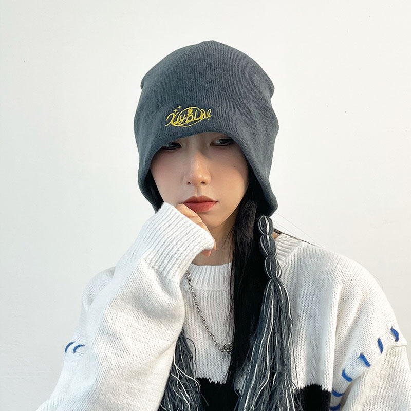 women&#39;s winter hat dreadlocks Hat with ear flaps flat caps hip hop hats Embroidered letter cap Cotton hand woven Hat