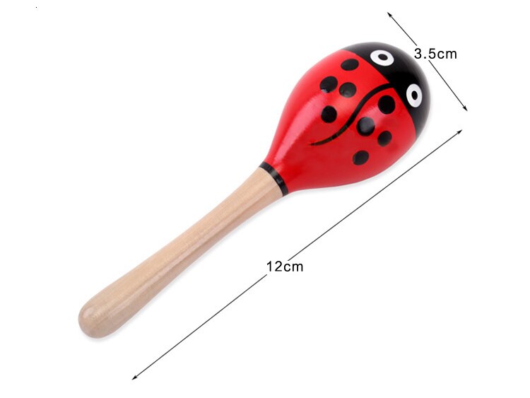 1PCS Mini Colorful Baby Wooden Sand Hammer Rattle Toys Musical Instrument Sound Maker Infant Attetion Training Toy Random Color