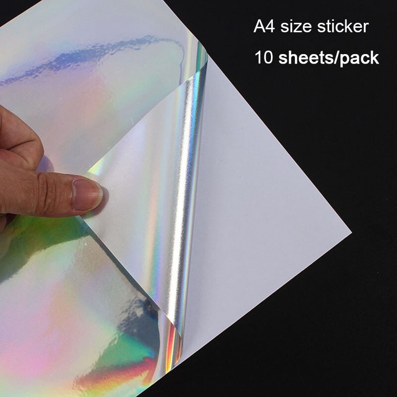 10 sheets/lot A4 self-adhesive Sticker holographic... – Vicedeal