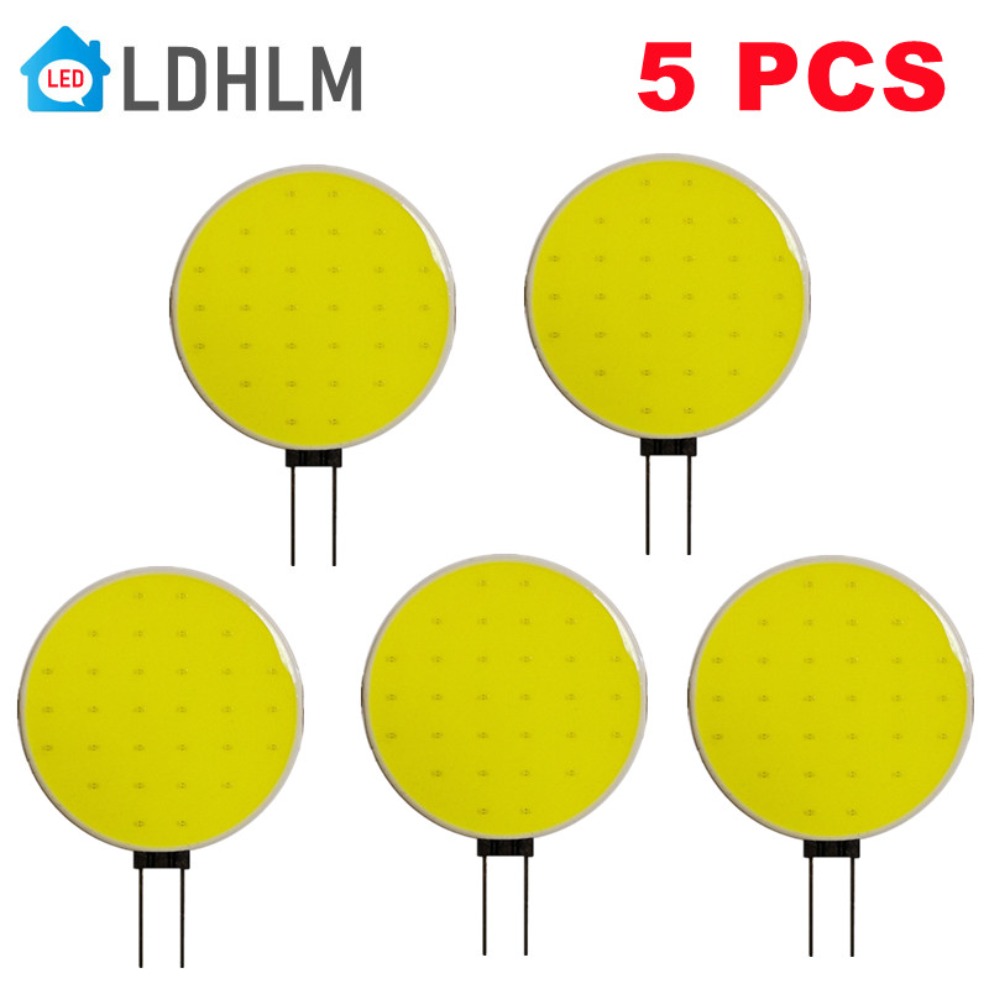 Bombilla COB con Chip LED G4, 5W, 7W, CC de 12V, SMD 5050, blanco frío, blanco cálido, iluminación frontal, reemplaza la lámpara de pared halógena para escritorio