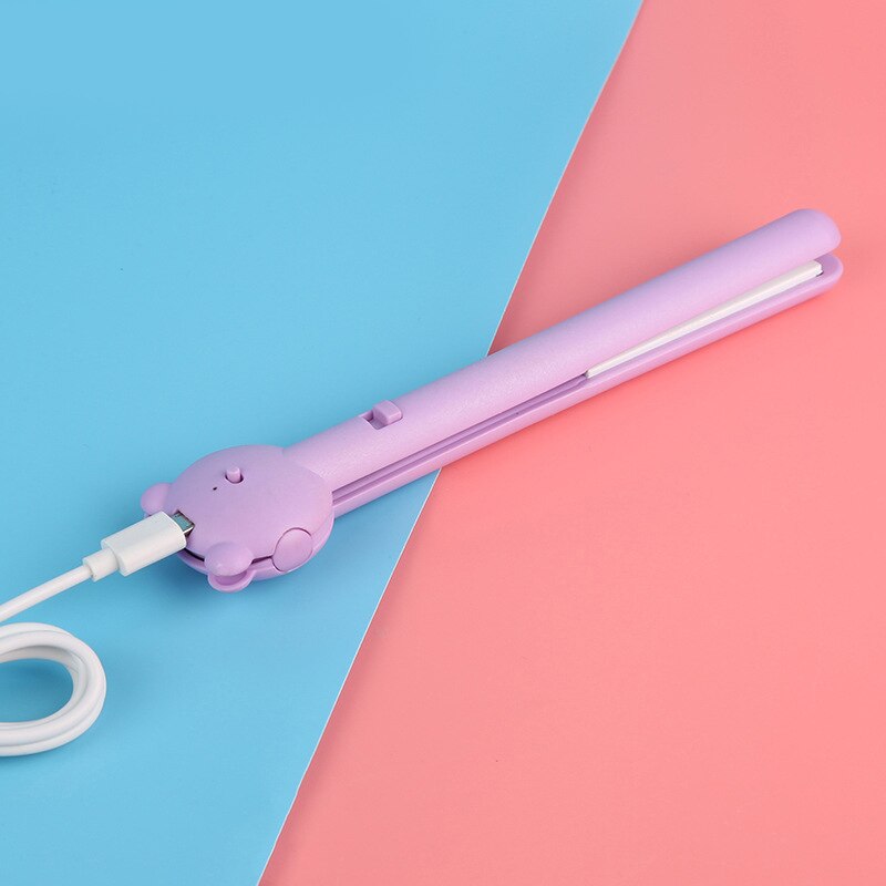 Plattång bärbar trådlös usb mini plattång platt locktång håruträtning järn stylingverktyg