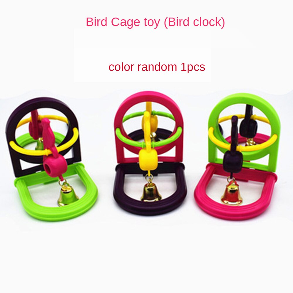 Parrot Bird Toy Supplies Chew Fun Mirror Stand Rod Biting Fun Mirror Stand Pole Small Bird Cage Play Equipment: random 2