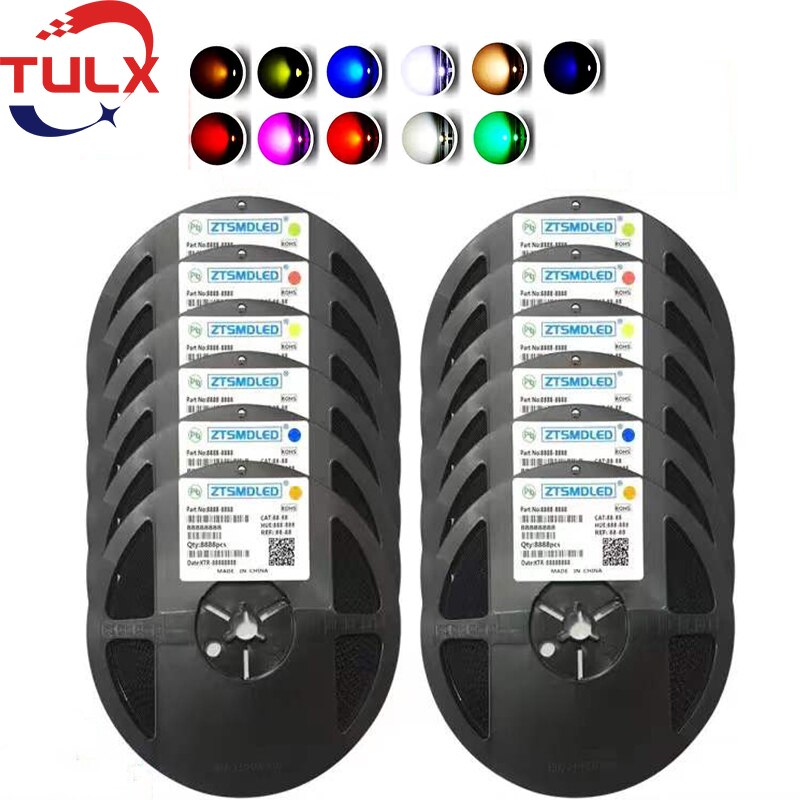 1000pcs/Box SMD LED Kit 5730 Red/Yellow/Blue/Green/White/Orande/YG/Pink/Purpie/Warmwhlte led diode set SMD LED Lamp Beads Kit