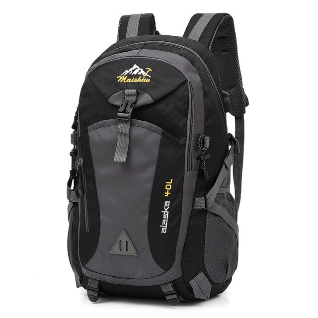 40L Waterdichte Usb Opladen Klimmen Unisex Mannelijke Reizen Mannen Rugzak Mannen Outdoor Sport Camping Wandelen Rugzak Schooltas Pak: MSW Black