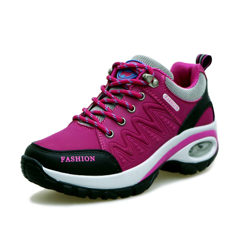 WOWOZZ Toning Shoes for Women - Swing Wedge Sneakers - Purple Pink Gray - Size 35-41: Pink / 38