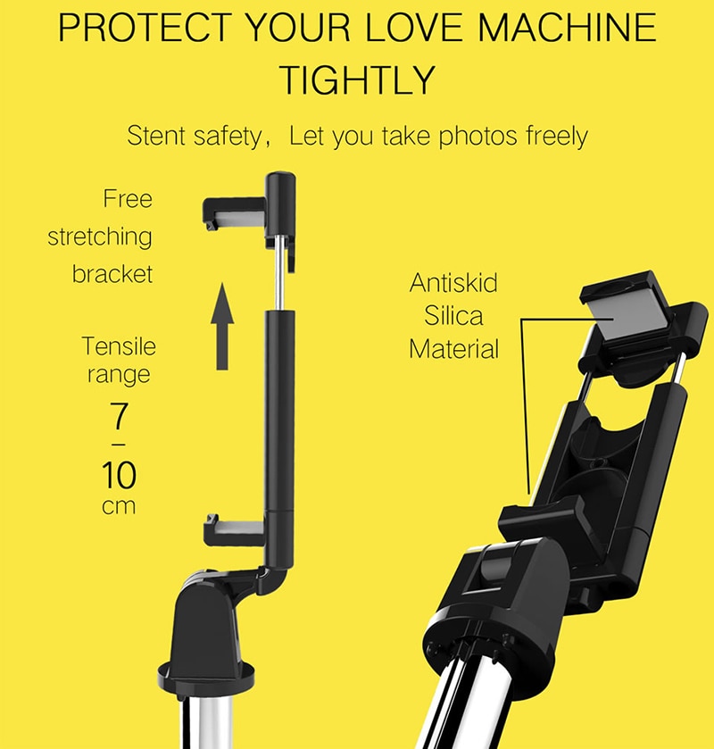 Portable Tripod Selfie Stick for Mobile Phone Photo Taking Live Broadcast Bluetooth Remote Control Tripod Stand Pole