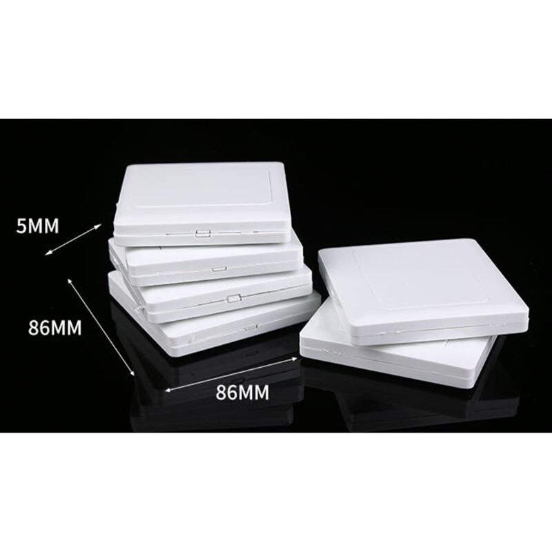 Zócalo de interruptor de pared eléctrico, Panel de cubierta en blanco, pizarra blanca, ABS, herramienta de bisel de placa de salida, 86x86mm