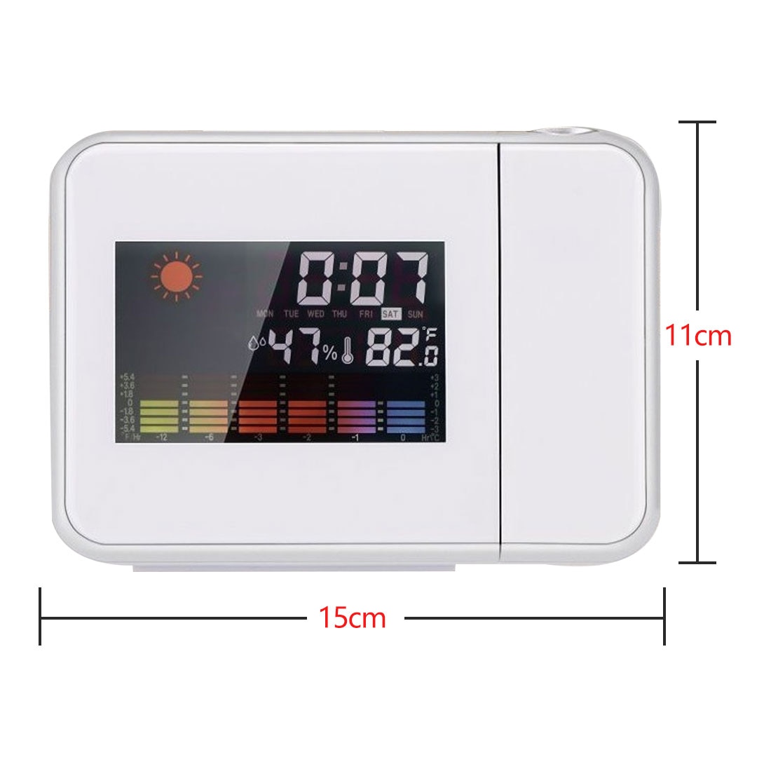 Desktop Clock Digital Alarm Clock with Projector Color Screen Time Projection Clock Multi-function Weather Calendar Time Watch