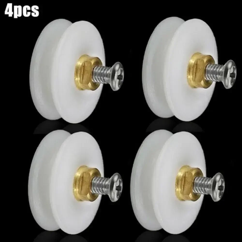 4/8 Stuks Douchedeur Rollers/Lopers/Wielen Gegroefde 22 Mm Diameter Douche Schuifdeur Wiel Runner Katrol douche Onderdelen: Roze