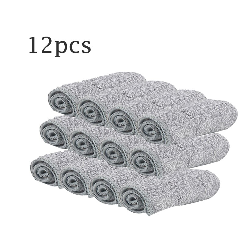 Mop Cloth with Bucket Bucket Hand Free Wringing Mop Self Wet And Cleaning System Dry Cleaning Microfiber Mop Floor Cleaning: Only 12pcs Mop pads