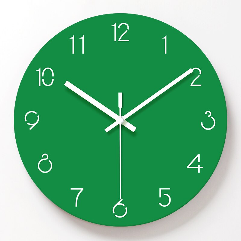 Mute Modern Large Wall Clock Silent Clocks for Home Kitchen Living Room Decor Battery Operated: G