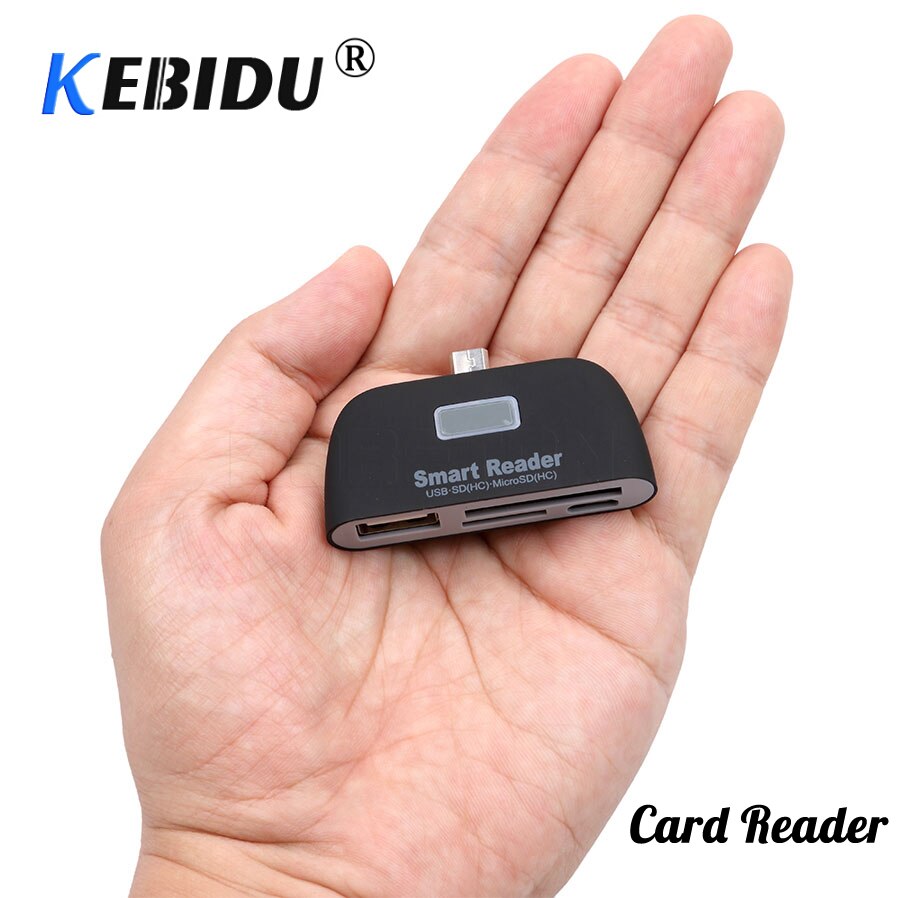 Mini 4 In 1 Smart Card Reader Met Micro OTG/TF/SD USB Charge Port Memory Card Reader adapter Voor Andriod Telefoon Hoge Snelheid