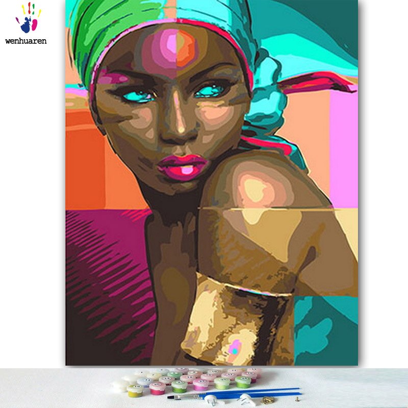 DIY colorings pictures by numbers with colors Pretty girl picture drawing painting by numbers framed Home: 6659 / 40x50cm with frame