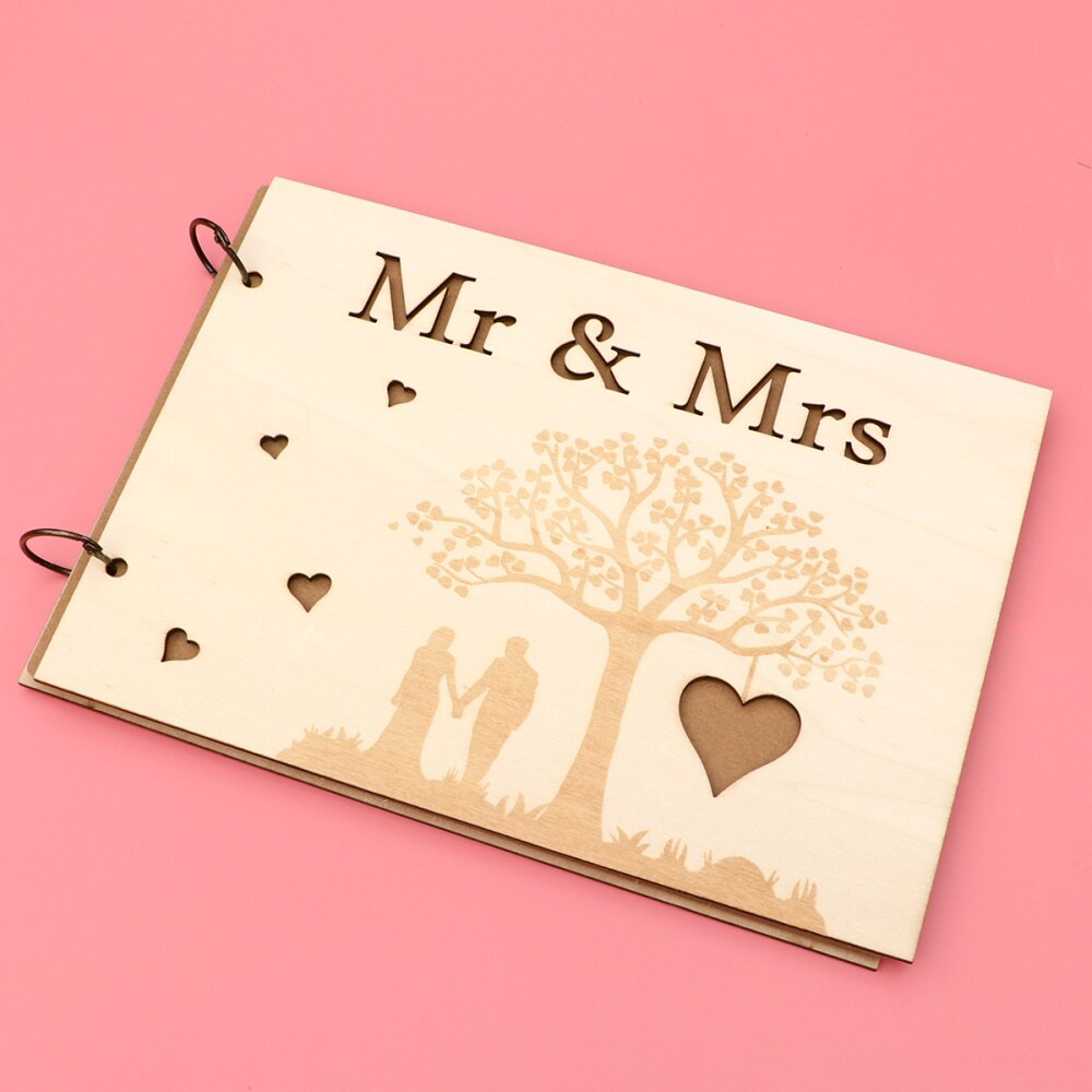 1PC Wedding Guestbook Hollow-out Guest Sign-in Book Craft Notebook for Proposal Wedding: Picture 2