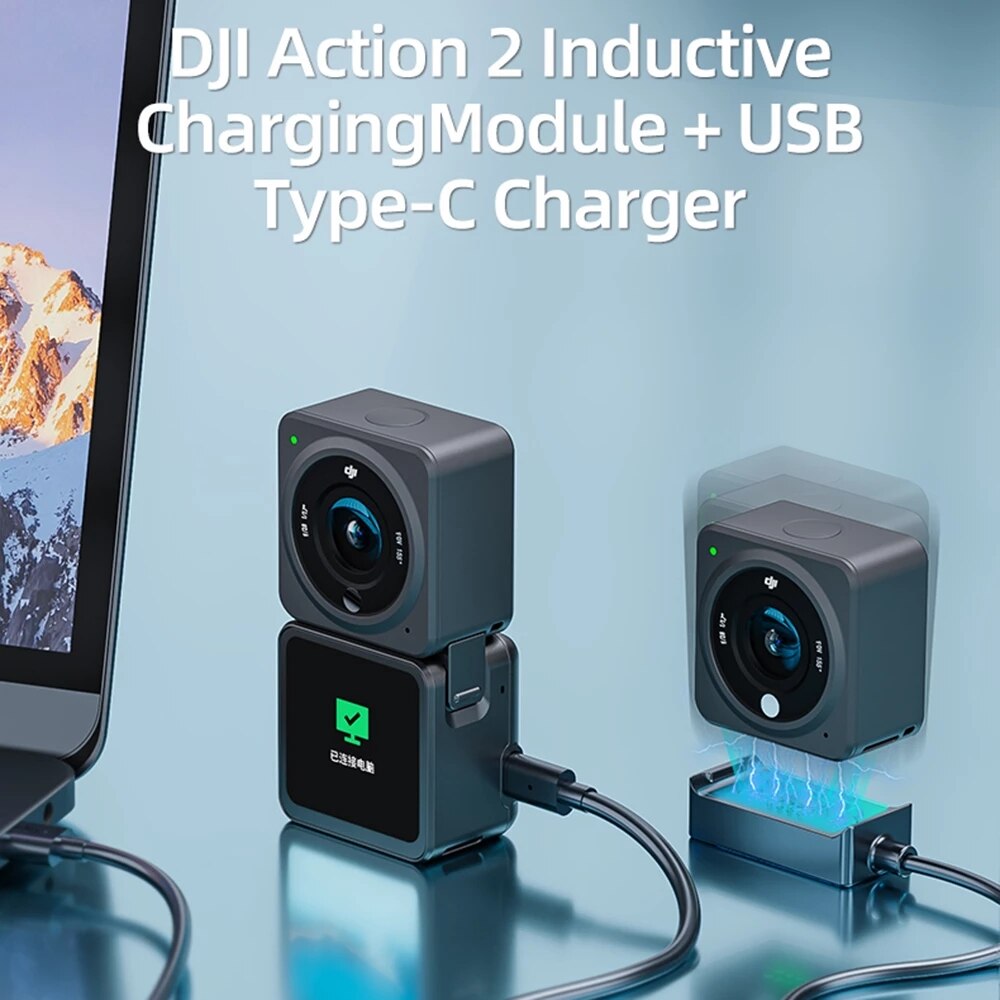 DJI Aktion 2 Magnetische Ladegerät Basis Montieren mit 2 in 1 Typ-c Schnelle Ladung Adapter USB 2,0 für DJI Osmo Aktion 2 Kamera Zubehör