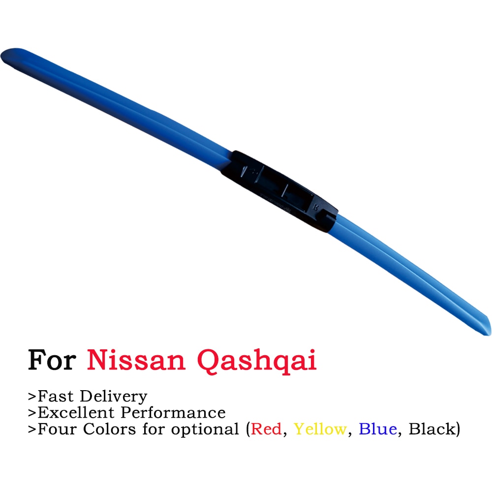 Kleurrijke Voorruit Hybrid Ruitenwissers Voor Nissan Qashqai Kashkay J10 J11 'S 2006 Fit H U J Haak rood Blauw Geel Zwart 18
