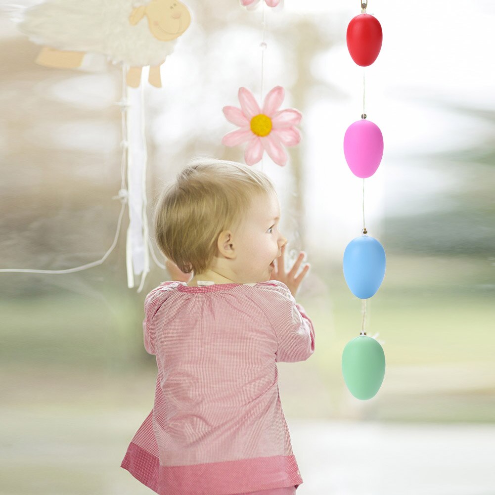 20Pcs Elektronische Kids Ouder-kind Interactie Speelgoed Plastic Diy Happy Paaseieren Kleuterschool Handgemaakte Geschilderd Hanger Speelgoed