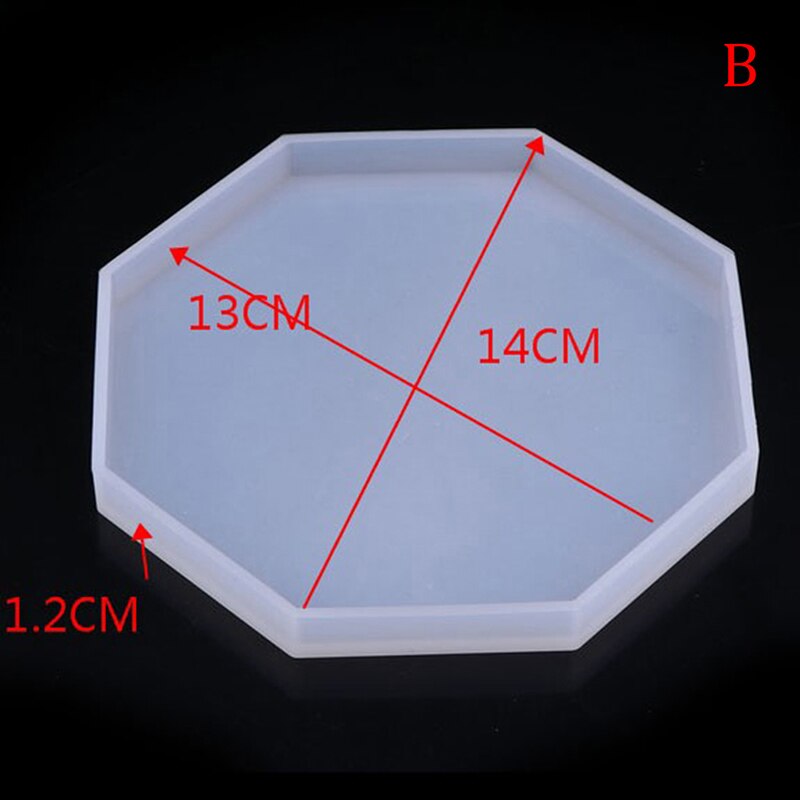 Silikoneform diy bord sæt form gips aromaterapi bil dekoration skimmel: B