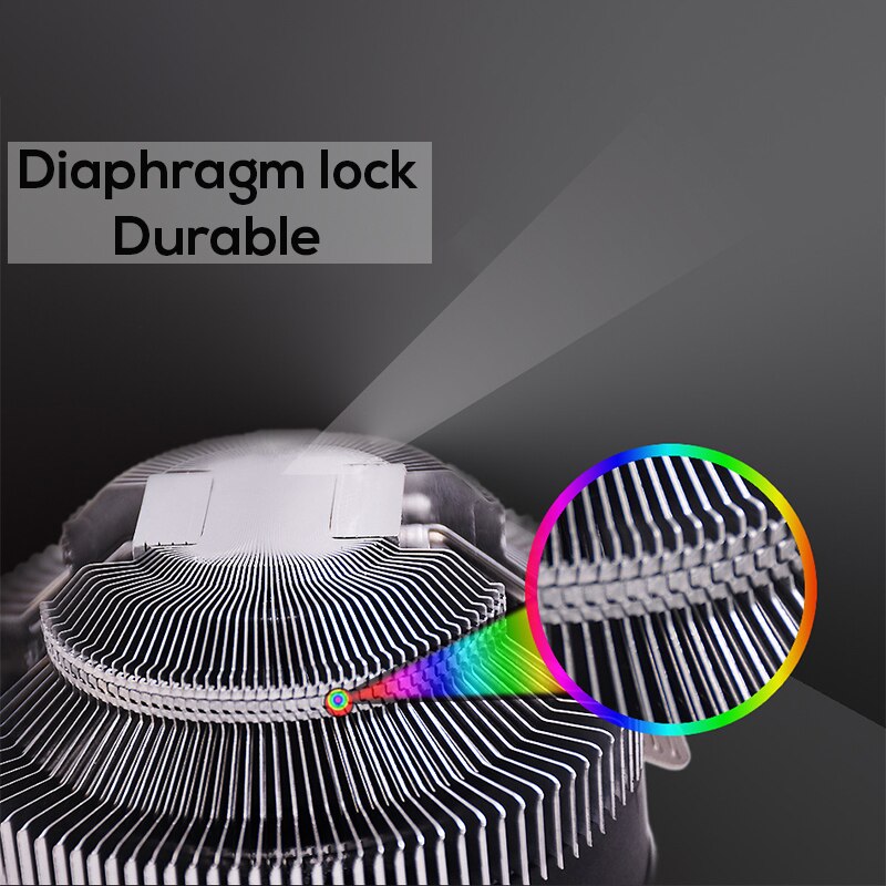 Universal Computer CPU Cooler Radiator Led Heat Sink AMD Intel Silent 3Pin PC CPU Cooling Cooler Heatsink Fan cooler processador