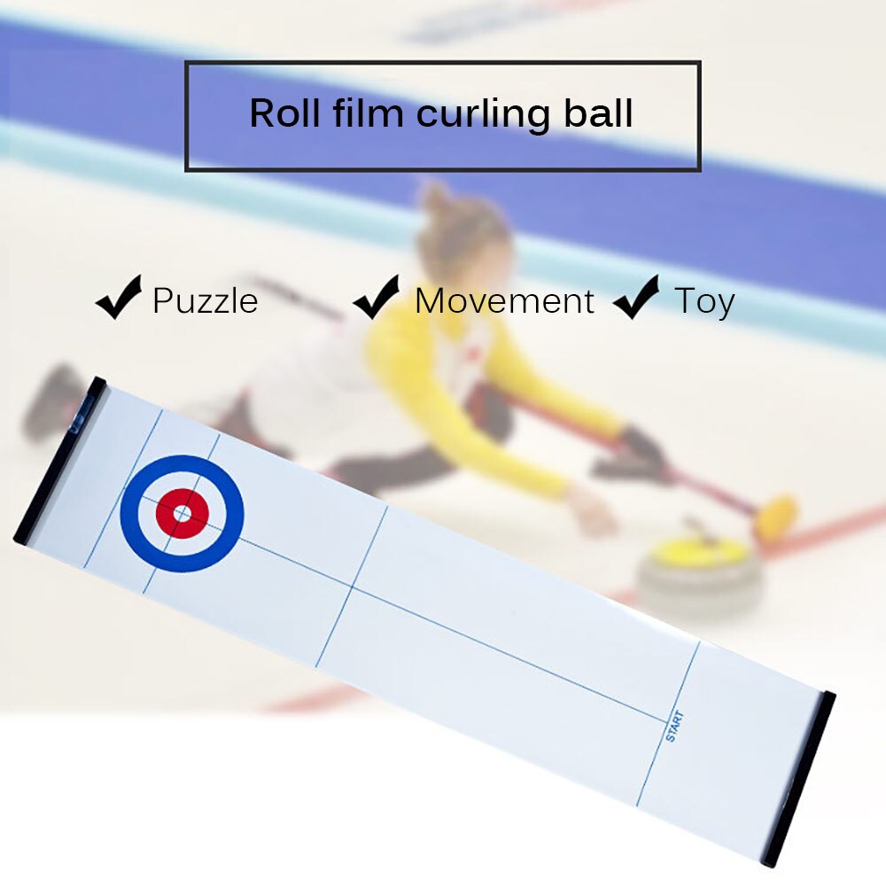Opvouwbare Mini Tafel Curling Bal Tafelblad Curling Game Compact Curling Familie Games Koud Water Jug Bal Buigend Ball
