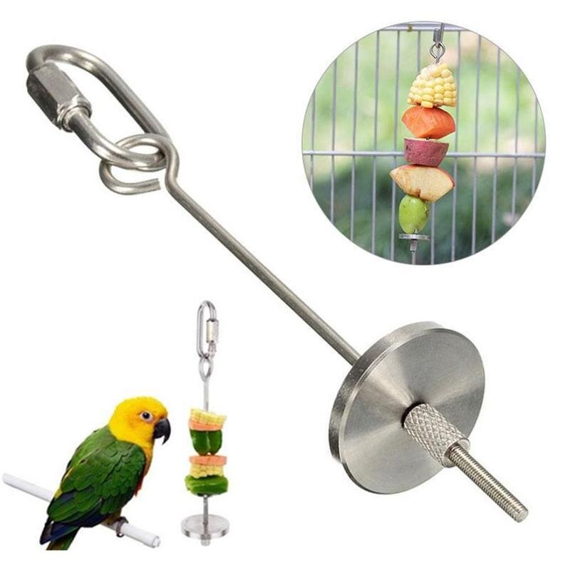 12/20cm 1 ud. Soporte para loros y jaulas para pájaros y Animal PEQUEÑO, carga el soporte con tus mascotas, fruta, loro, pincho, comida