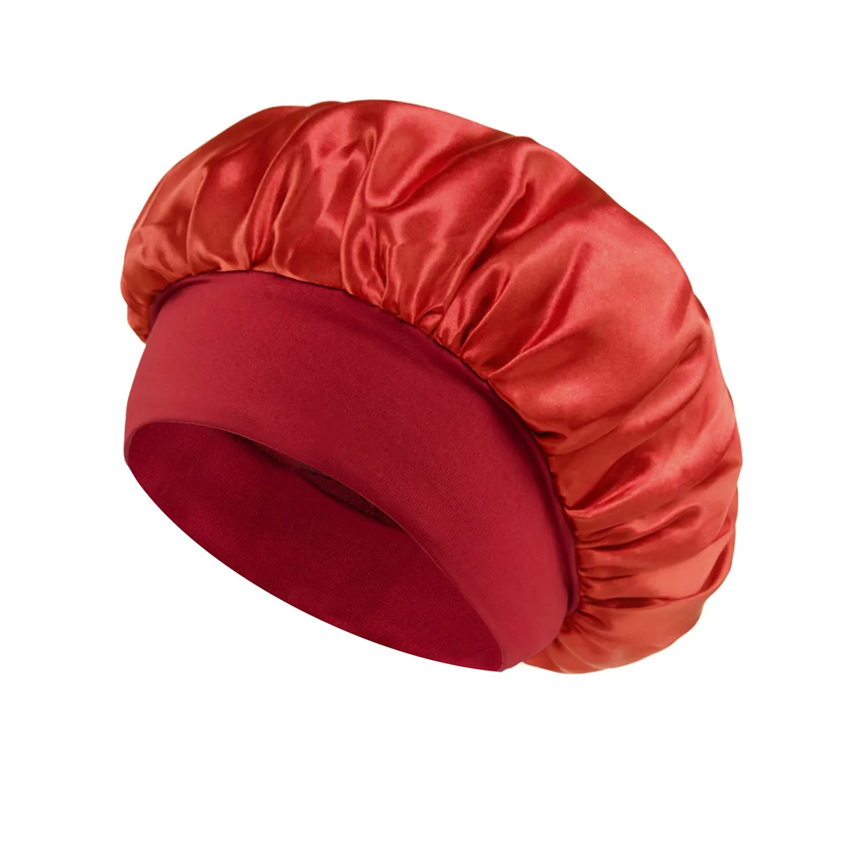 Cappello da notte solido in raso elastico contralto 1 pz Cuffia per la cura dei capelli Berretto da notte Multi-colore riutilizzabile Accessori per cuffia da notte per la casa delle donne: giallo