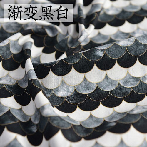 130cm * 50cm rybia łuska tkanina bawełniana Wykonany ręcznie diy bawełna płócienna torba obrus odzież bawełniana odzież dziecięca kreskówka tkanina: F