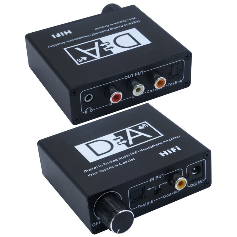 Digital Optical to Analog Audio with Volume Control Coaxial to Optical 3.5mm Digital to Analog Audio Converter