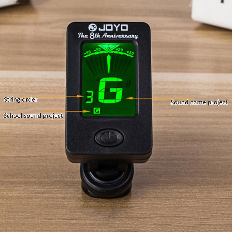 LCD Display Guitar Tuner Rotatable Clip-on Tuner For Acoustic Guitar Bass Guitar Parts Bass Tuner