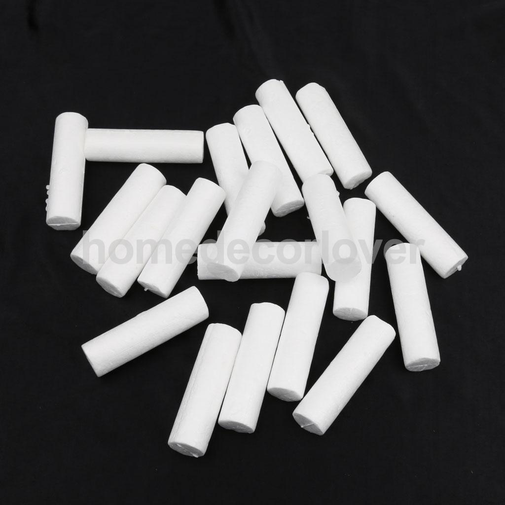 20 stk hvid modellering håndværk polystyren skum cylinder søjle 88mm børn gør-det-selv tilbehør ornamenter