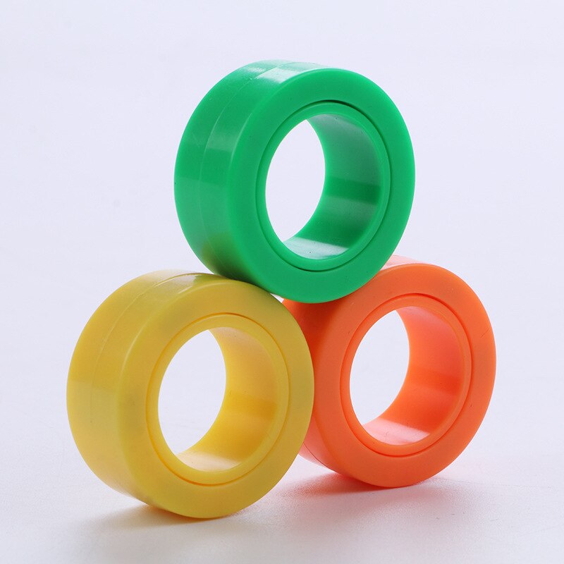 ZK20 Fidget Toys Pop it Fidget Anti Stress Roller Finger Ring Gyro Fingertip Gyro Adult Depression Toy Spinner Simpel Dimpel Toy: N