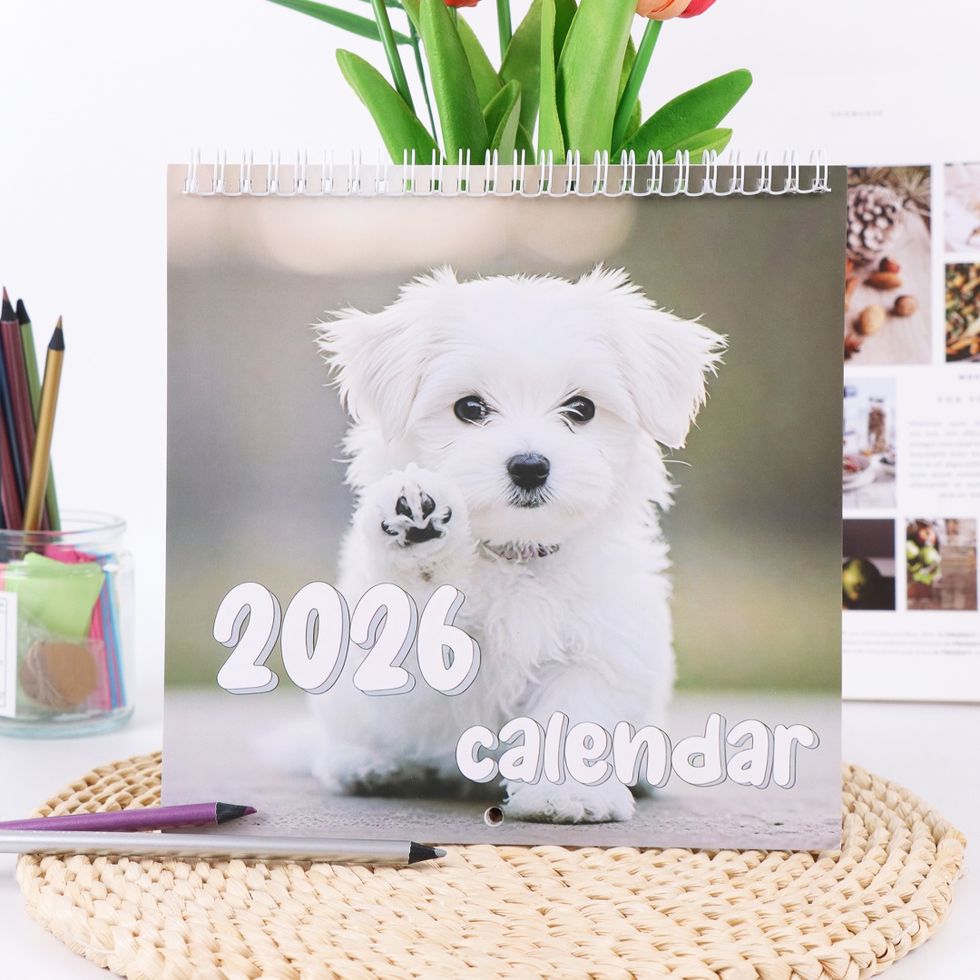 2026 hondenkalender - Jaar Maandelijkse Planner & Agenda Schema Organisator Wandkalender Decoratie Grappige feestcadeaus voor vrienden