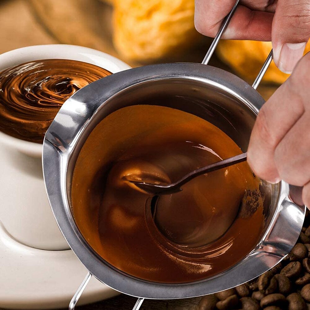 Olla para derretir Chocolate, utensilios para hornear mantequilla, tazón para derretir mantequilla, contenedor de acero inoxidable para calentar agua, accesorios de cocina