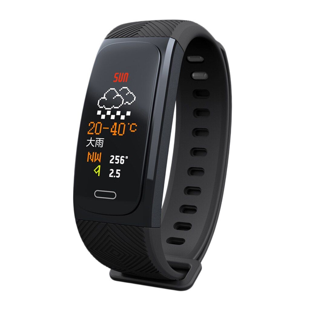 Reloj de pulsera para Fitness, podómetro, pulsera de Fitness, rastreador a prueba de agua, reloj de barómetro