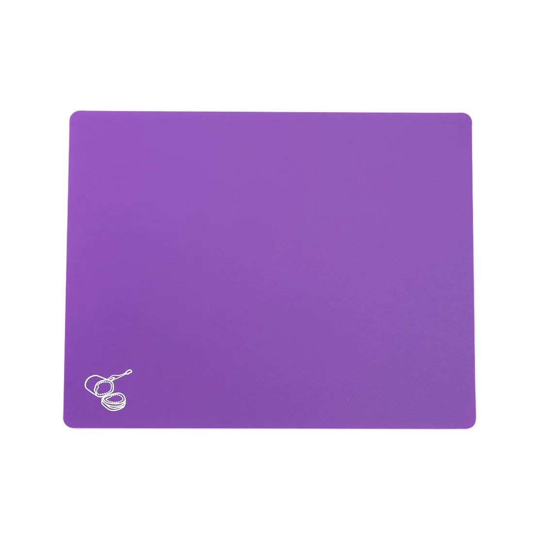 Tablas de cortar flexibles, tablas de plástico sin BPA para cocina, tapete de corte antideslizante para carne y verduras con iconos de alimentos: Morado