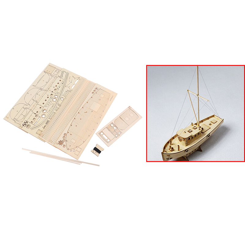 1/30 Nurkse Assembly Wooden Sailboat DIY Wooden Kit Puzzle Toy Sailing Model Ship for Children and Adult