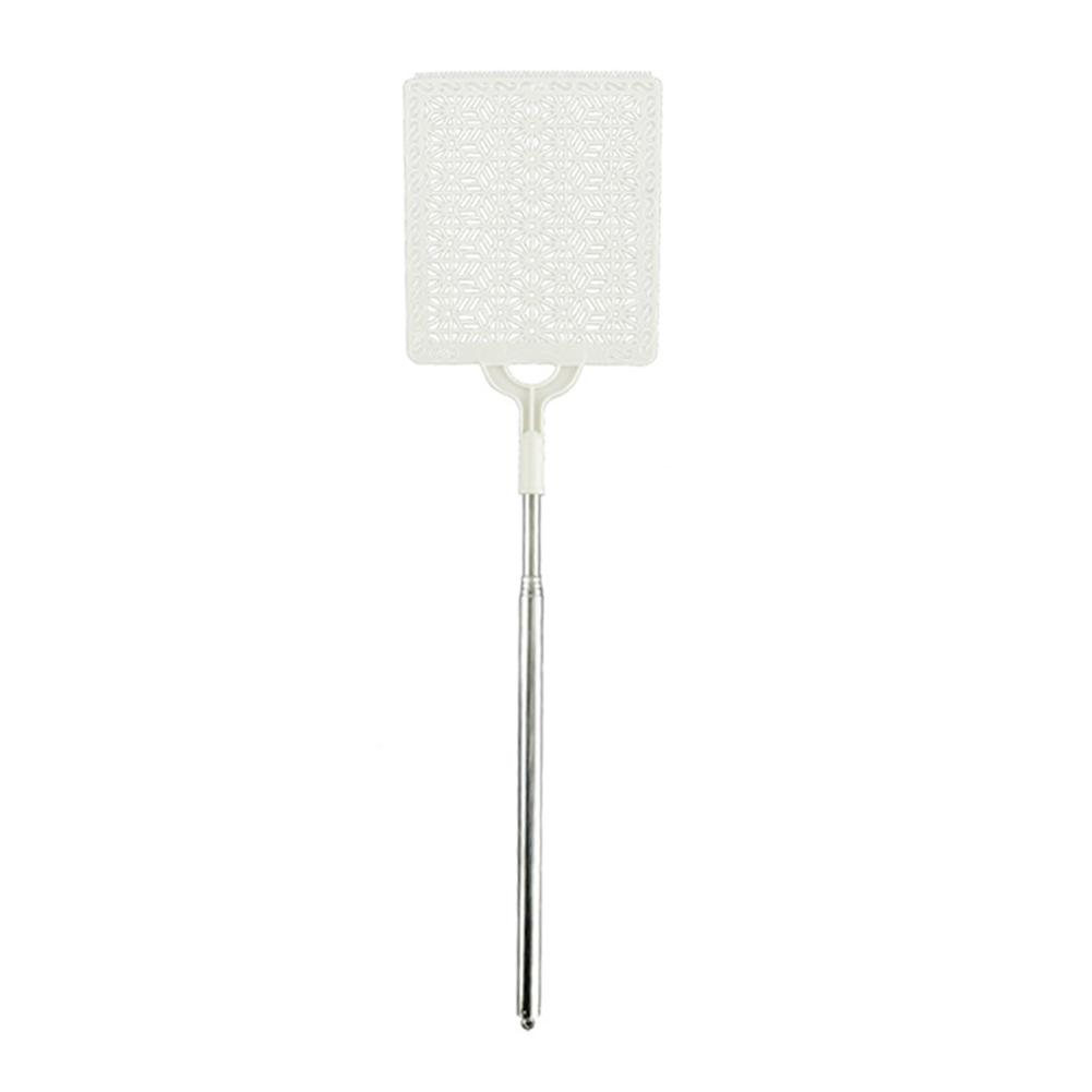 Matamoscas casero Flexible extensible portátil tipo Manual de jardín de PE con mango largo Swat verano Anti insectos Control de plagas: Beige