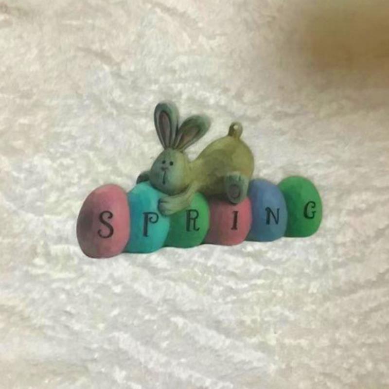 Corona con estampado de conejo de pascua, colgante de huevo de conejo para , decoración de Ambiente, decoración de pared para el hogar, accesorios,: Rabbit A