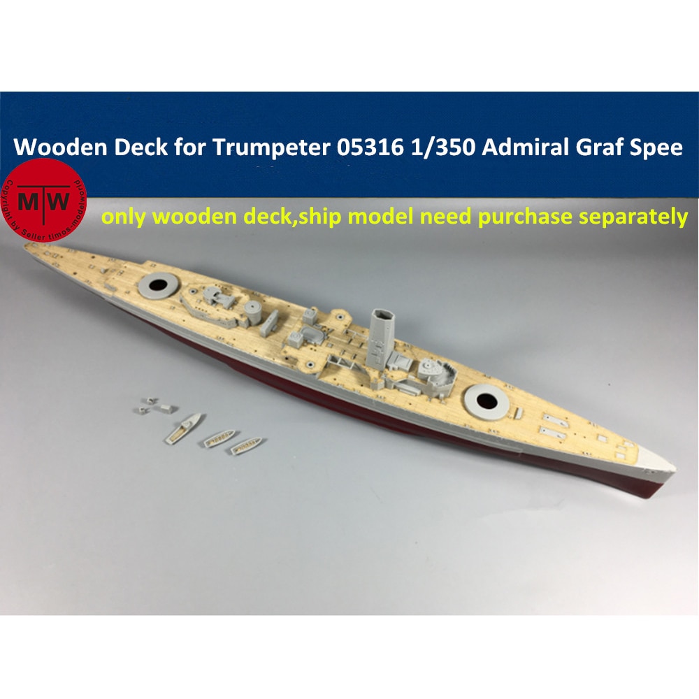 1/350 Schaal Houten Dek voor Trumpeter 05316 Duitse Admiral Graf Spee Model CY350021