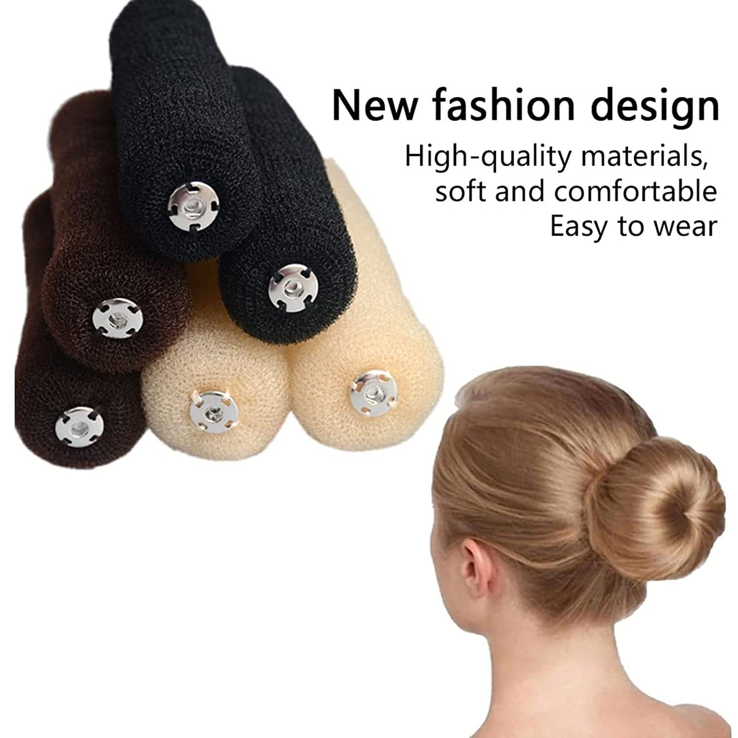 Rollo mágico de esponja de espuma para mujer, anillo grande fácil, máquina para hacer moños, Donut, herramientas de peinado, accesorios para el cabello para niña