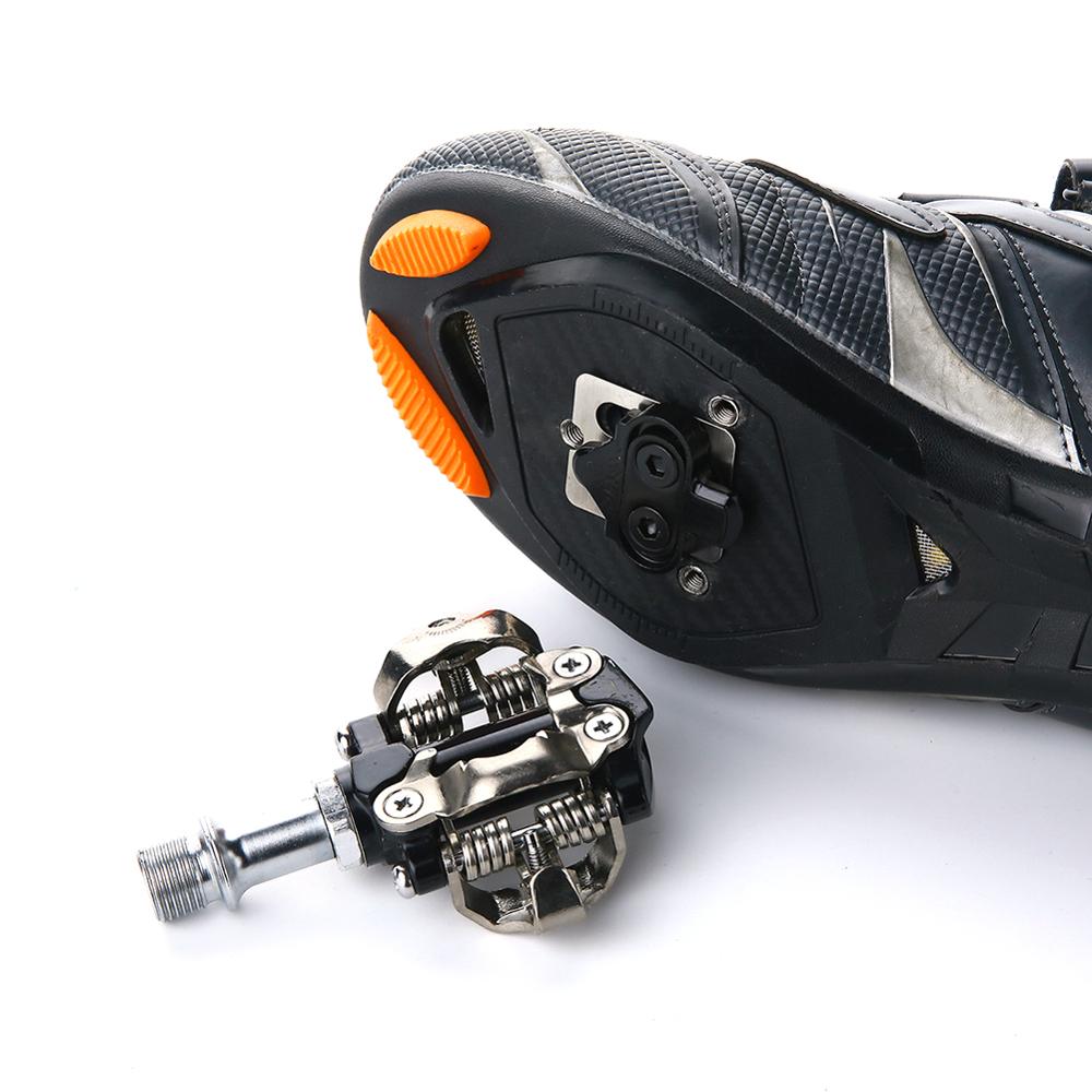 Mountain Bicycle Pedals Cleat Biking MTB Bike Cleat Set Clip-in Clips Kit W/Hardware Nuts Cleats SPD Pedals Plate Bicycle