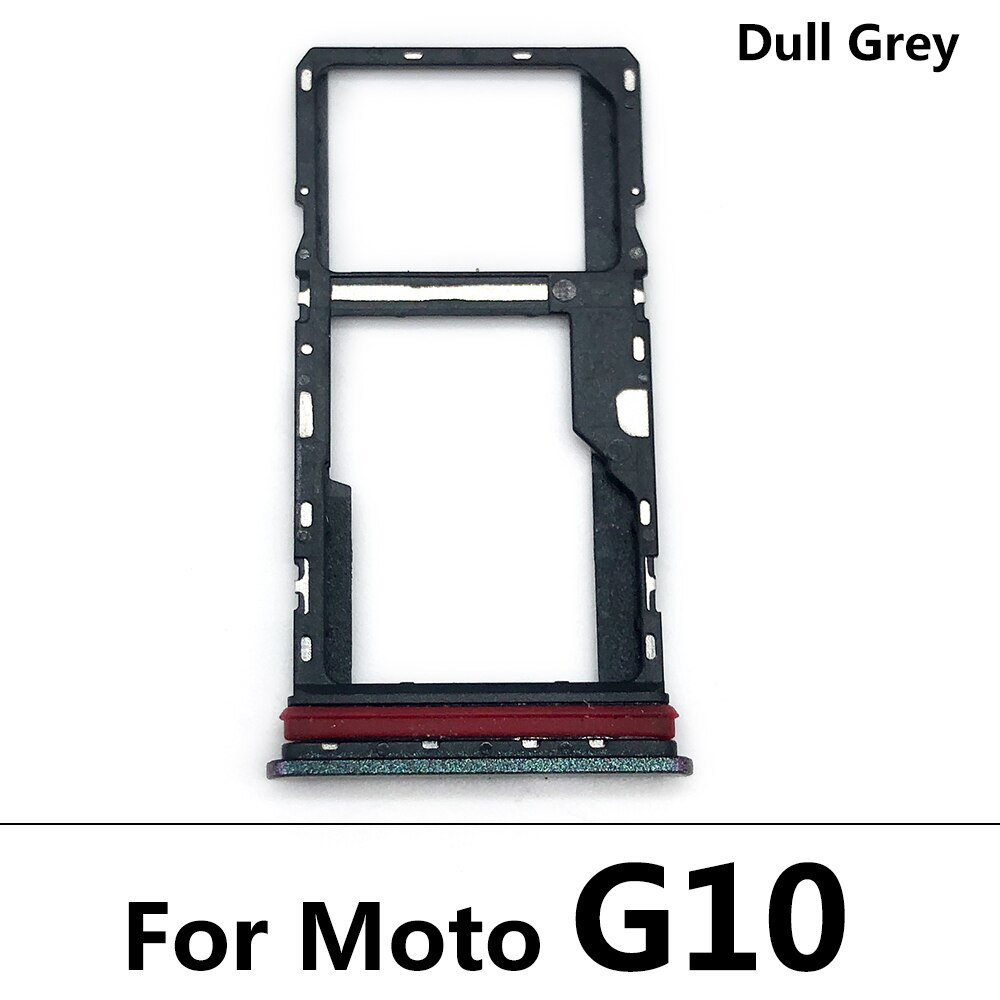 SiM Tray For Moto E6 Play E6S G10 One Action One Fusion Macro SIM Card Slot SD Card Tray Holder Adapter: G10 Grey