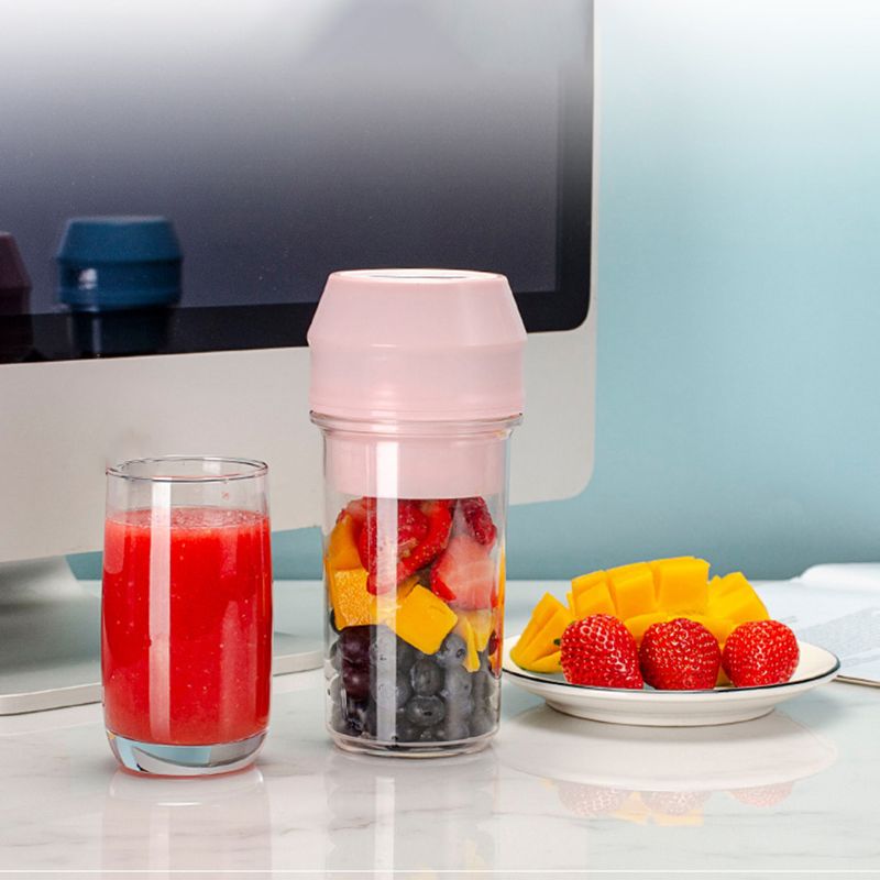 Mini blender bærbar personlig smoothie juicer mat frukt mikser 4 blader for hjemmekontor reiser