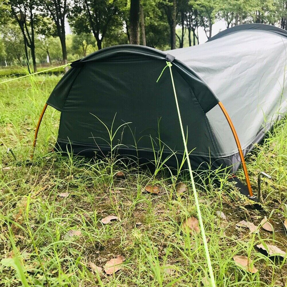 Campingtält termisk resa utomhus fiske vuxna vattentät ultralätt vandring bivvy säck en person bärbar sovsäck