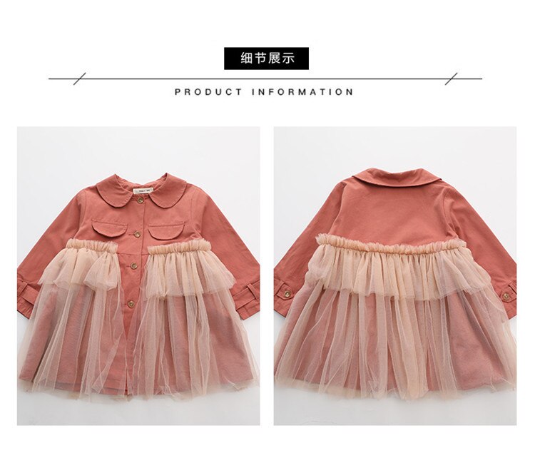 girls trench coat autumn fall kids clothes outwear 12 years old cute