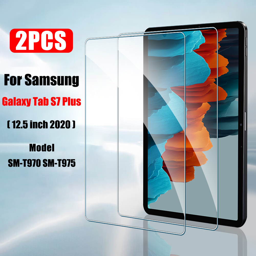 Protector de pantalla de vidrio templado para Samsung Galaxy Tab S6 Lite, S7 Fe Plus, S8 Ultra, A7 Lite, A8, S4, S5e, 2 unidades: Castaño