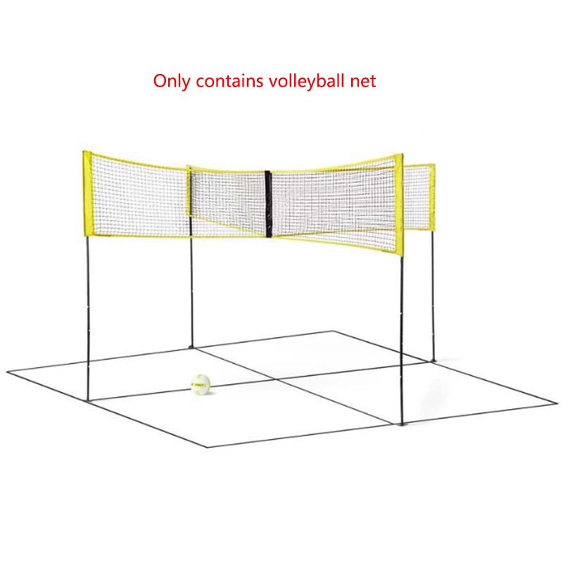 Nueva red de voleibol, red de voleibol de cuatro cuadrados, Red de entrenamiento de pelota de voleibol cruzada, Red de juego de bádminton para deportes