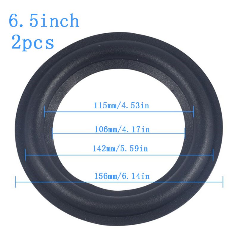 Anillo para altavoz envolvente de espuma, anillo para altavoz de goma elástica de 4/5/6, 5/8/10/12 pulgadas, borde de Woofer Q1JC: Diameter 6.5 inch