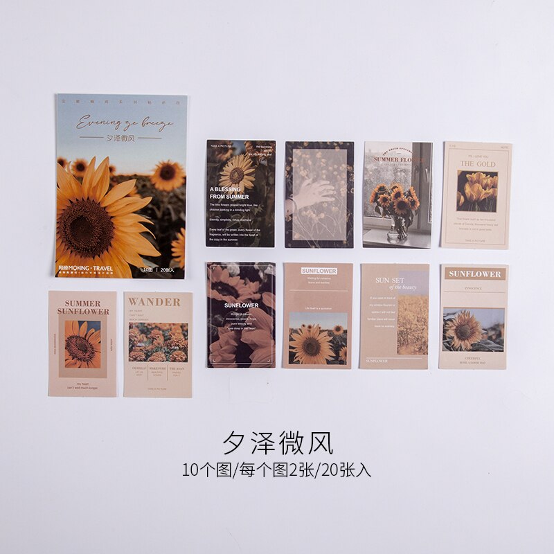 20pcs Diary Stickers aesthetic Decorative Scrapbooking material handmade korea DIY collage material Stationery Sticker: 3