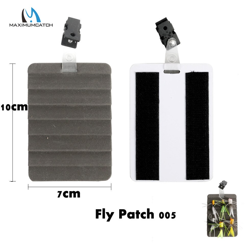 Maximumcatch Ripple Foam Fly Patch met Zinger Retractor Drinkbaar Vliegvissen Accessoire